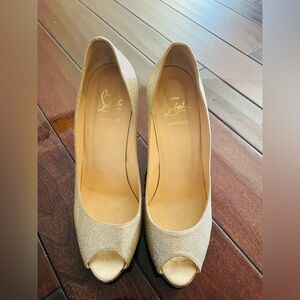 Christian Louboutin Glittering Gold Espadrilles